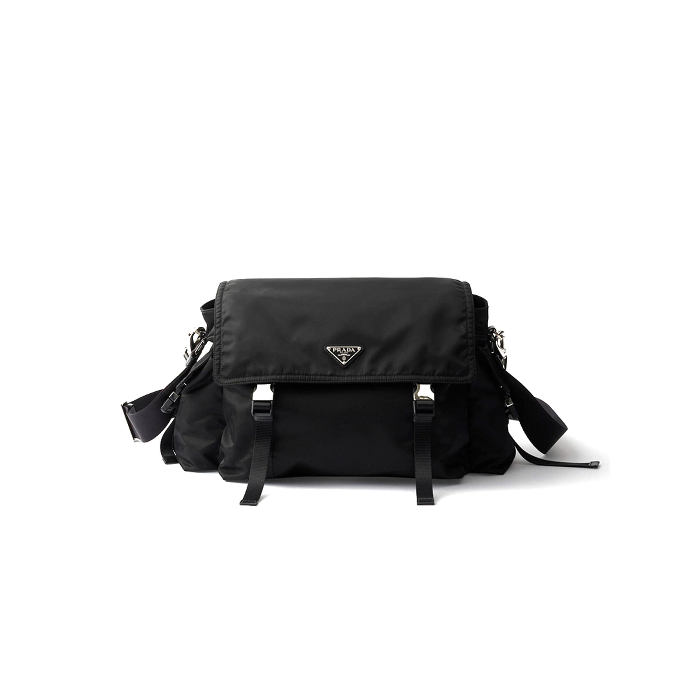 PRADA EXPLORE RE-NYLON AND LEATHER BAG 2VD082 (42*22*20cm) 